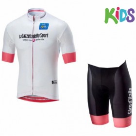 Enfant Combinaison Cycliste Blanc + Cuissard 2018 Tour d'Italie